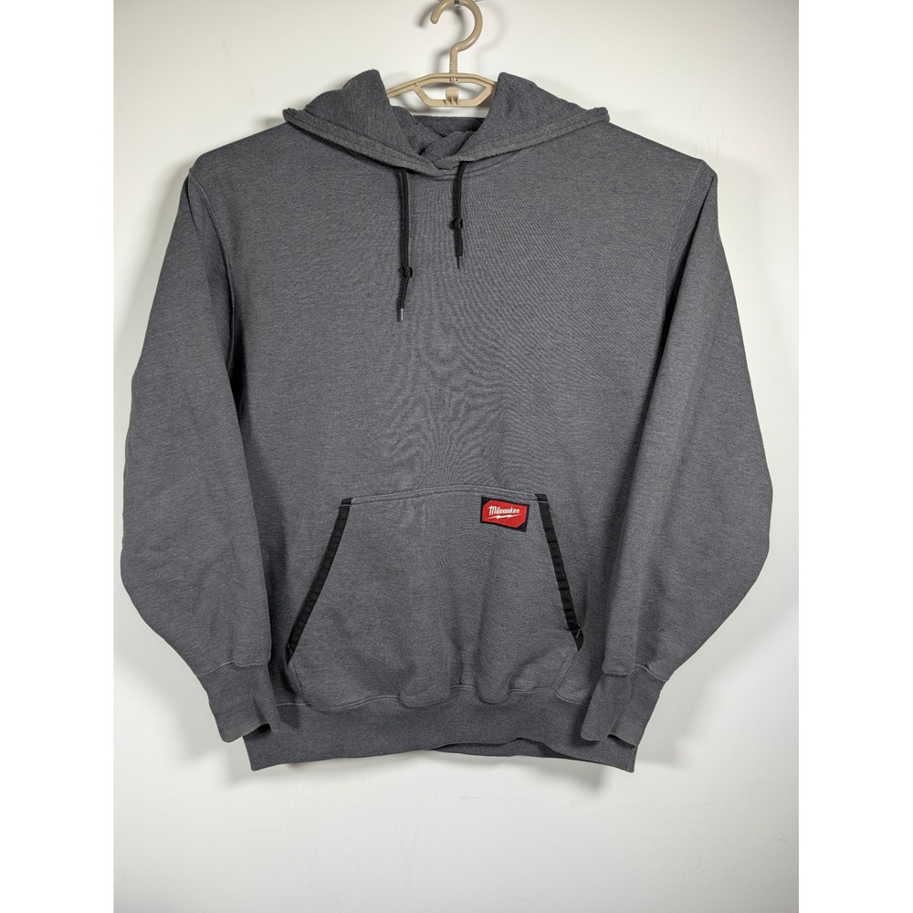 Milwaukee Mens Pullover Hoodie Heavy Duty Poly Cotton Gray Regular Fit XL